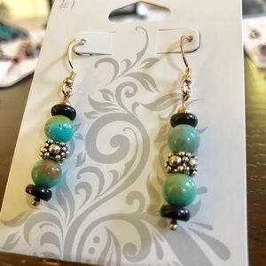 Genuine Turquoise earrings/sterling silver